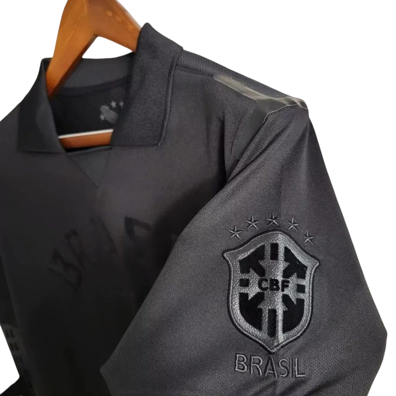 Brazil 2013/2014 All Black Third Retro Jersey
