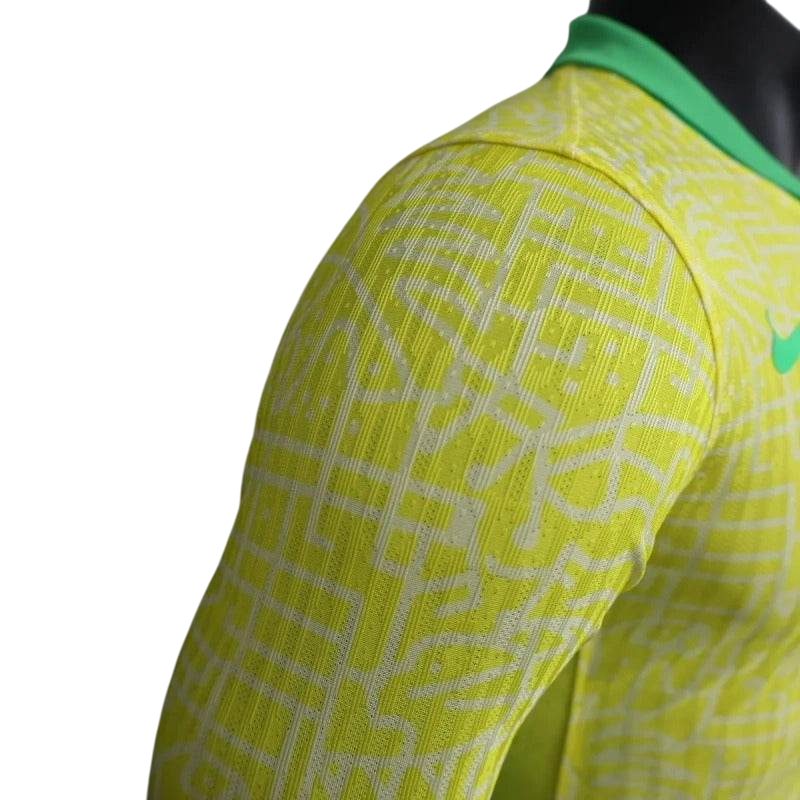 Player Version Brazil 2024 Copa Home Authentic Long Sleeve Jersey - ZHÓRN