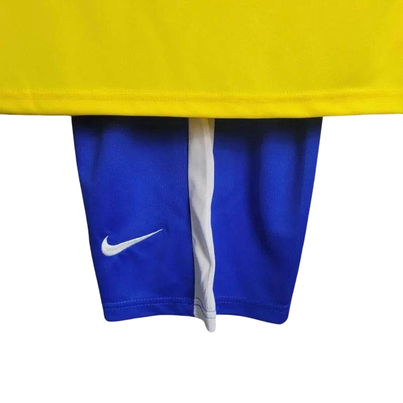 Kids Brazil 1998/2000 Home Retro Jersey and Short Kit - ZHÓRN
