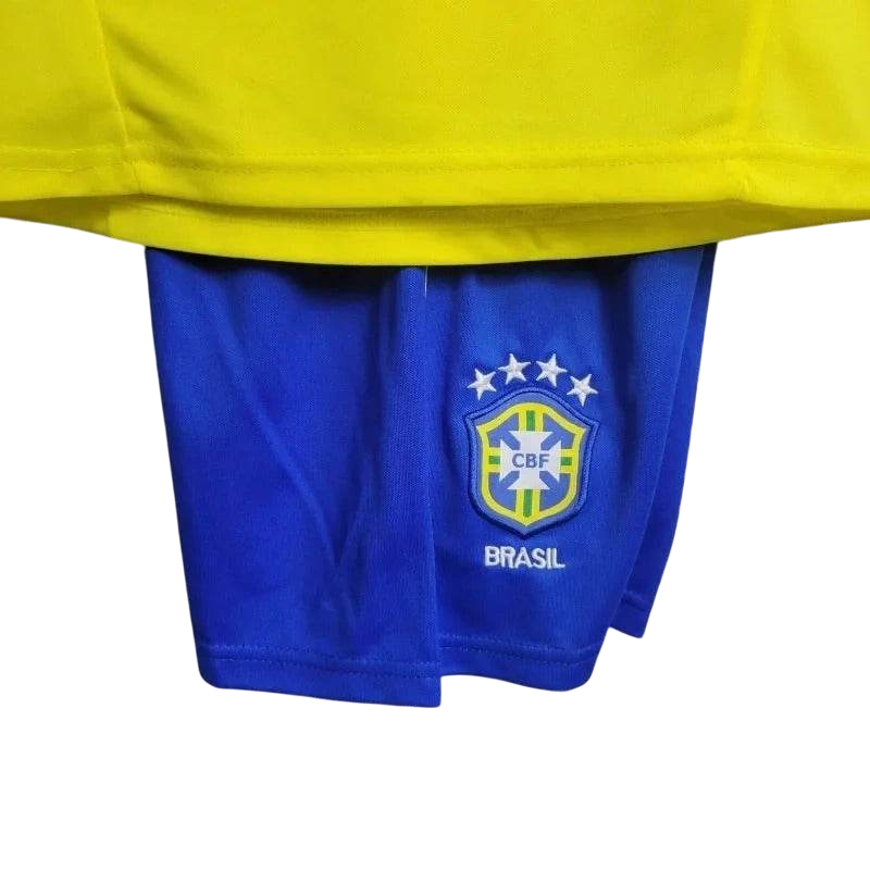 Kids Brazil 2002/2004 Home Retro Jersey and Short Kit - ZHÓRN