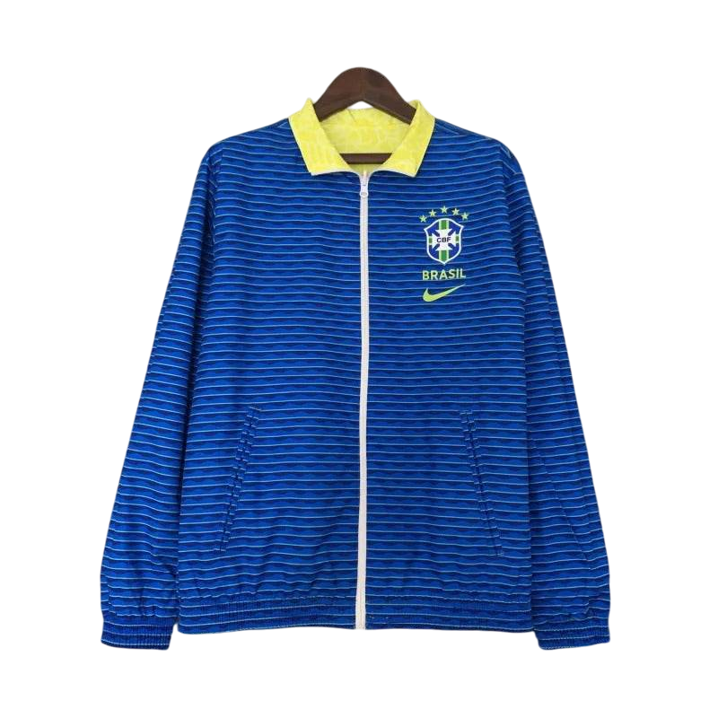 Brazil 23/24 Windbreaker Jacket - Reversible (Yellow and Blue) - ZHÓRN