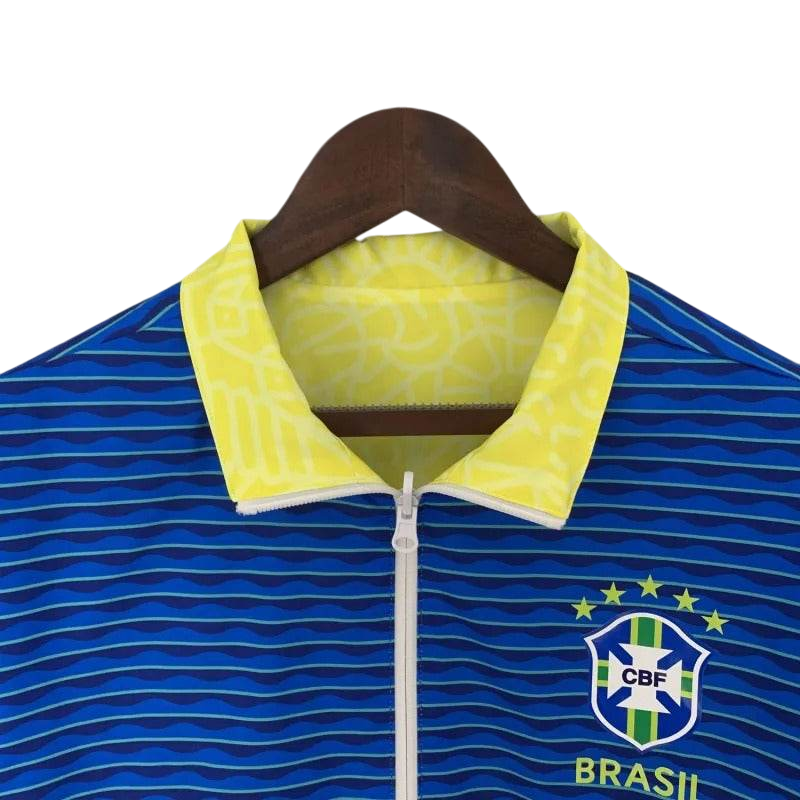 Brazil 23/24 Windbreaker Jacket - Reversible (Yellow and Blue) - ZHÓRN