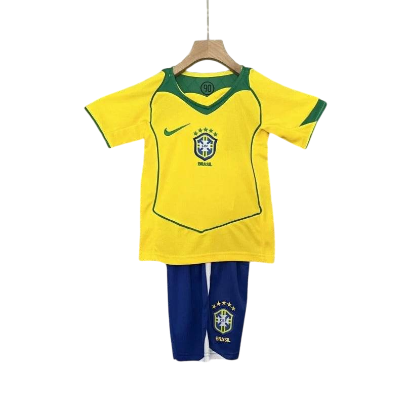 Kids Brazil 2004/2006 Home Retro Kit - ZHÓRN