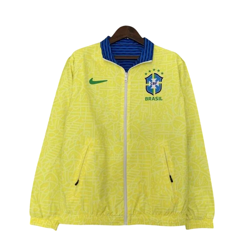 Brazil 23/24 Windbreaker Jacket - Reversible (Yellow and Blue) - ZHÓRN