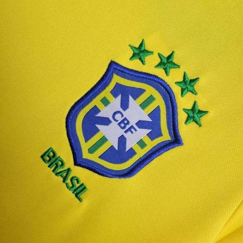 Kids Brazil 1998/2000 Home Retro Jersey and Short Kit - ZHÓRN