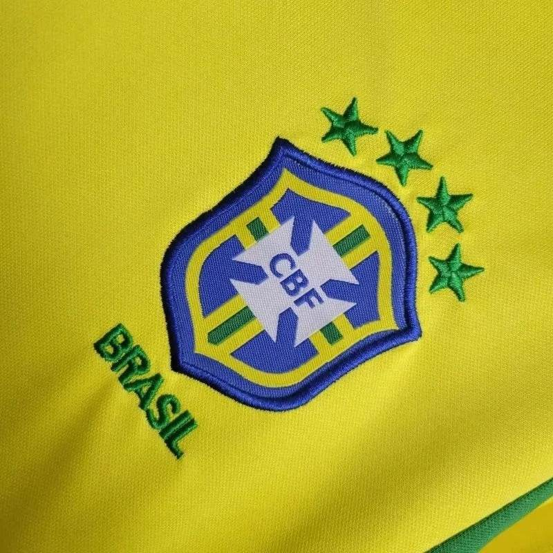 Kids Brazil 2002/2004 Home Retro Jersey and Short Kit - ZHÓRN