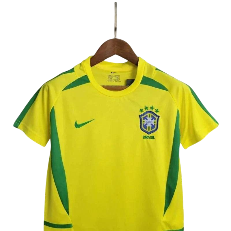 Kids Brazil 2002/2004 Home Retro Jersey and Short Kit - ZHÓRN
