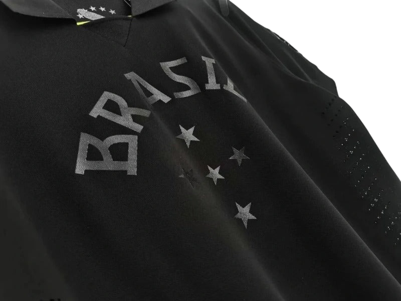 Brazil 2013/2014 All Black Third Retro Jersey