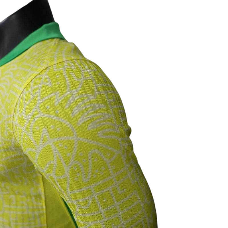 Player Version Brazil 2024 Copa Home Authentic Long Sleeve Jersey - ZHÓRN