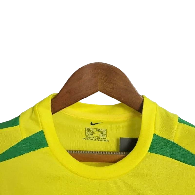 Kids Brazil 2002/2004 Home Retro Jersey and Short Kit - ZHÓRN