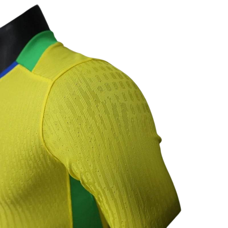 Player Version Brazil 2025 Home Long Sleeve Authentic Jersey - ZHÓRN