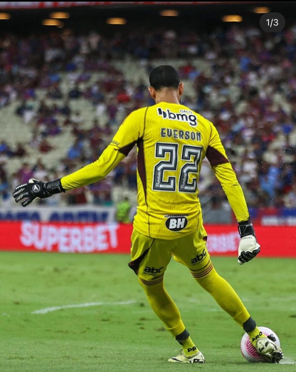 2024 25 Atlético Mineiro Limited Edition Goalkeeper Yellow All Sponsors