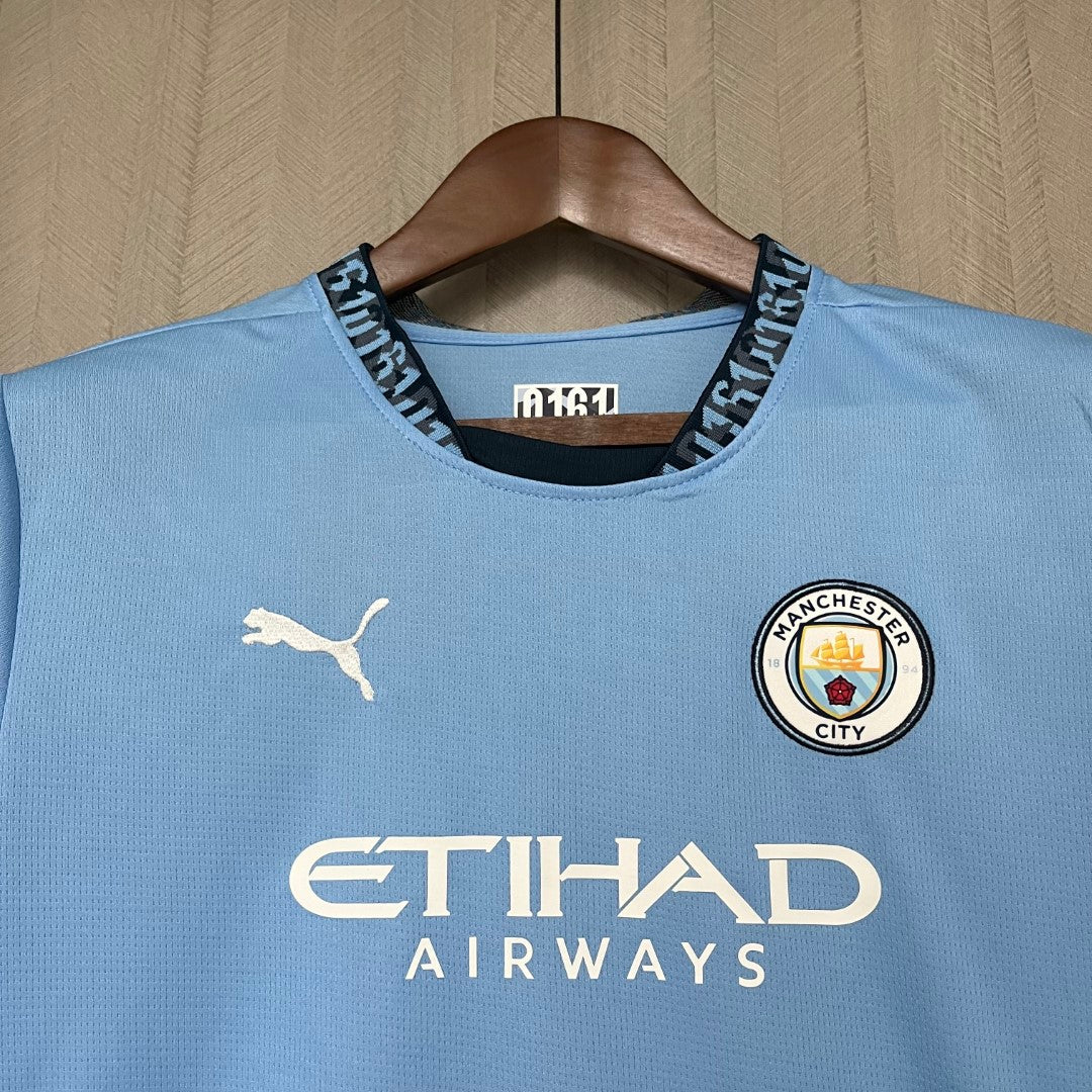 Kids 2024 25 Manchester City Home Jersey