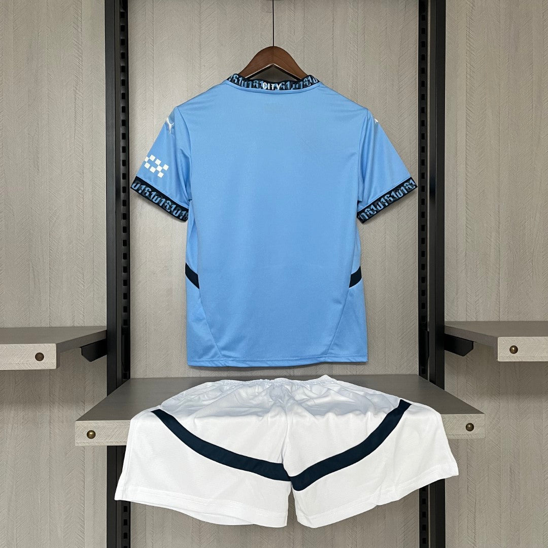 Kids 2024 25 Manchester City Home Jersey