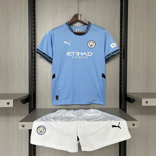 Kids 2024 25 Manchester City Home Jersey