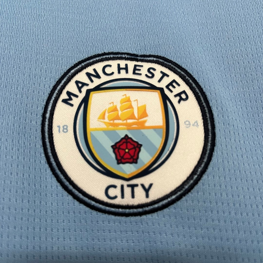 Kids 2024 25 Manchester City Home Jersey