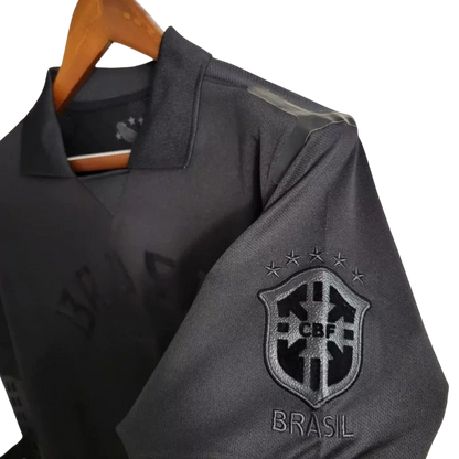 Brazil 2013/2014 All Black Third Retro Jersey