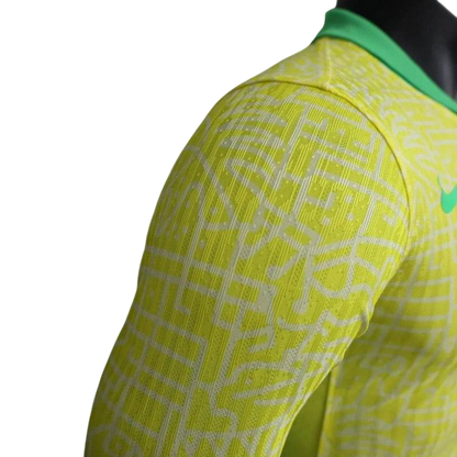 Player Version Brazil 2024 Copa Home Authentic Long Sleeve Jersey - ZHÓRN