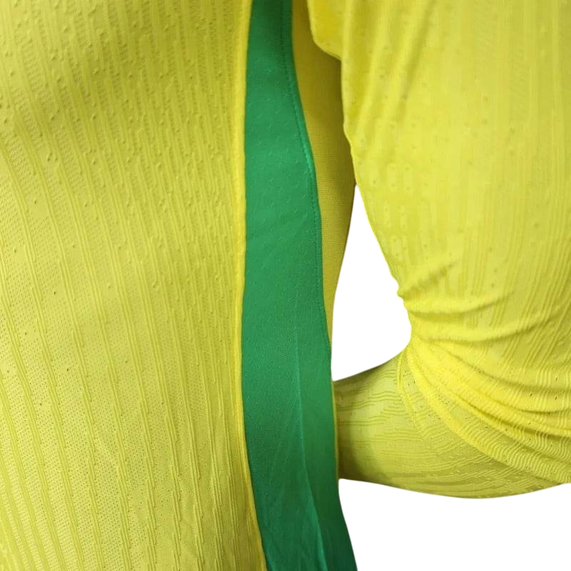 Player Version Brazil 2025 Home Long Sleeve Authentic Jersey - ZHÓRN