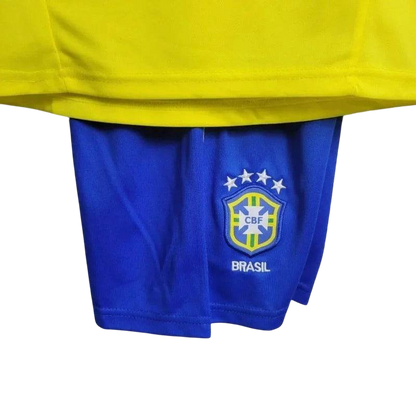 Kids Brazil 2002/2004 Home Retro Jersey and Short Kit - ZHÓRN