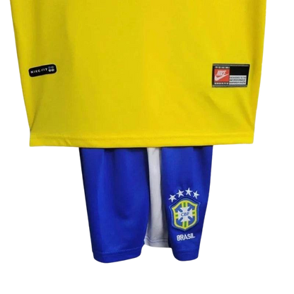 Kids Brazil 1998/2000 Home Retro Jersey and Short Kit - ZHÓRN