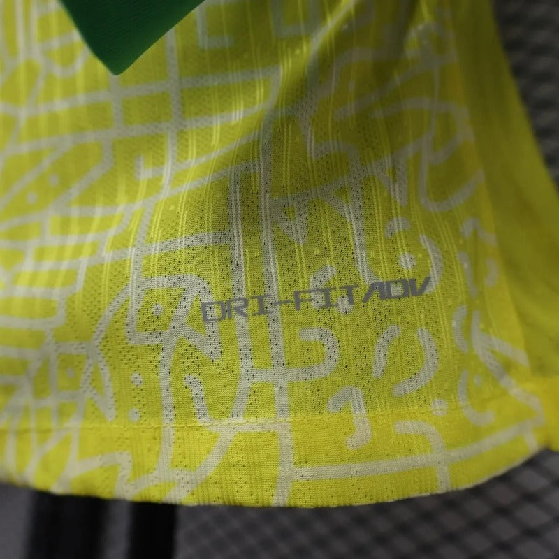 Player Version Brazil 2024 Copa Home Authentic Long Sleeve Jersey