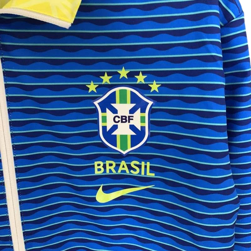 Brazil 23/24 Windbreaker Jacket - Reversible (Yellow and Blue) - ZHÓRN