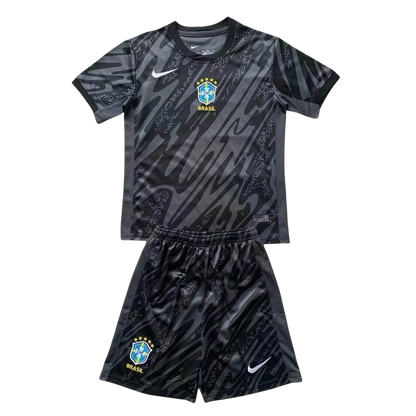 Kids Brazil 2024 Goalkeeper Jersey and Short Kit - ZHÓRN