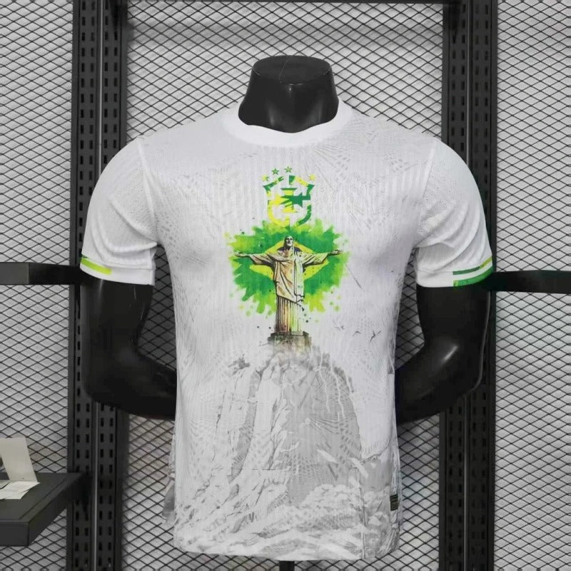 Player Version Brazil 2025 Special Authentic Jersey White Christ the Redeemer