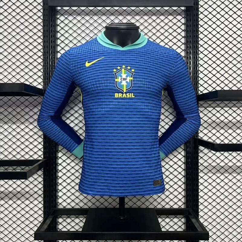 Player Version Brazil 2024 Copa Away Authentic Long Sleeve Jersey