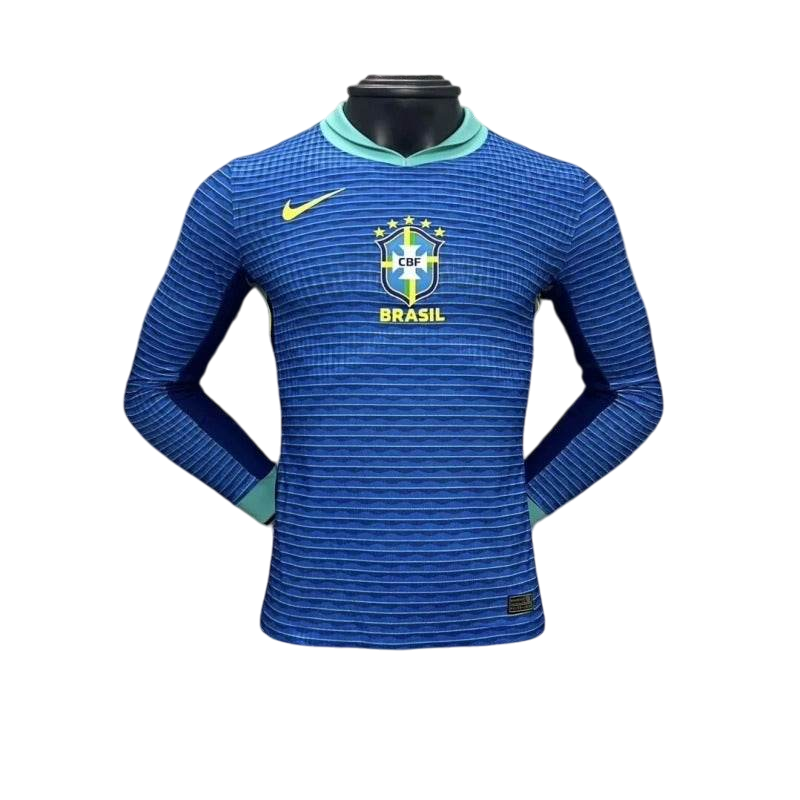 Player Version Brazil 2024 Copa Away Authentic Long Sleeve Jersey - ZHÓRN
