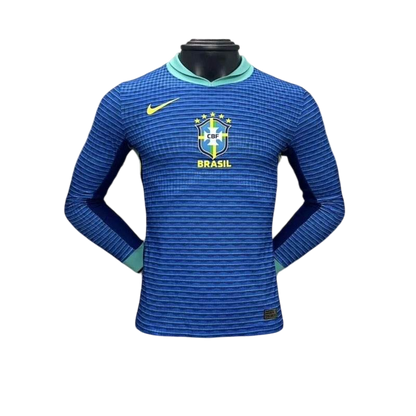 Player Version Brazil 2024 Copa Away Authentic Long Sleeve Jersey - ZHÓRN