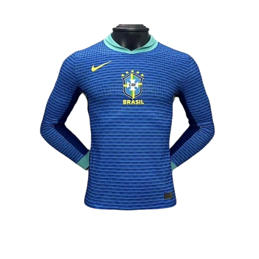 Player Version Brazil 2024 Copa Away Authentic Long Sleeve Jersey - ZHÓRN
