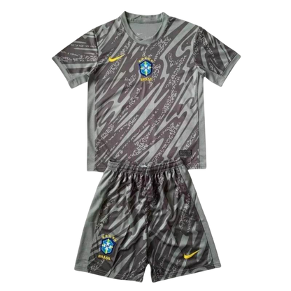 Kids Brazil 2024 Goalkeeper Jersey and Short Kit - ZHÓRN