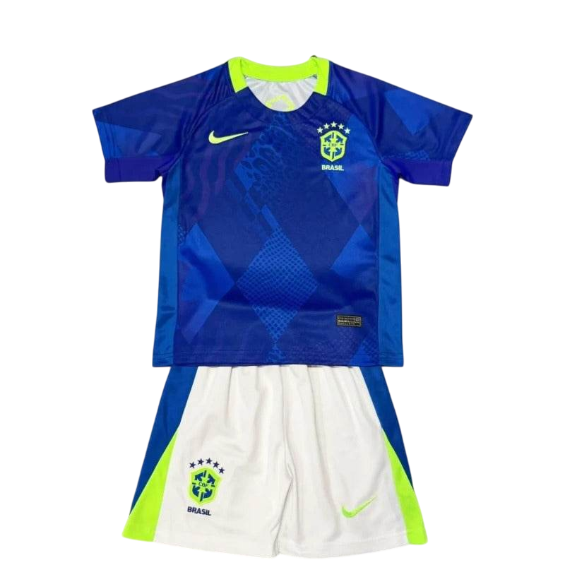 Kids Brazil 2025 Away Jersey and Short Kit - ZHÓRN
