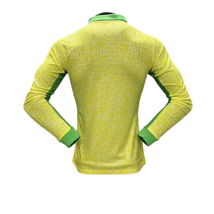 Player Version Brazil 2024 Copa Home Authentic Long Sleeve Jersey - ZHÓRN