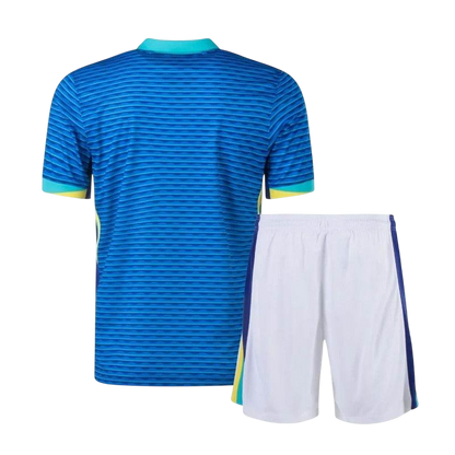 Kids Brazil 2024 Copa Away Jersey and Short Kit - ZHÓRN