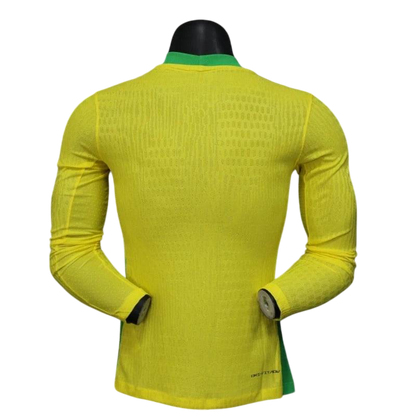 Player Version Brazil 2025 Home Long Sleeve Authentic Jersey - ZHÓRN