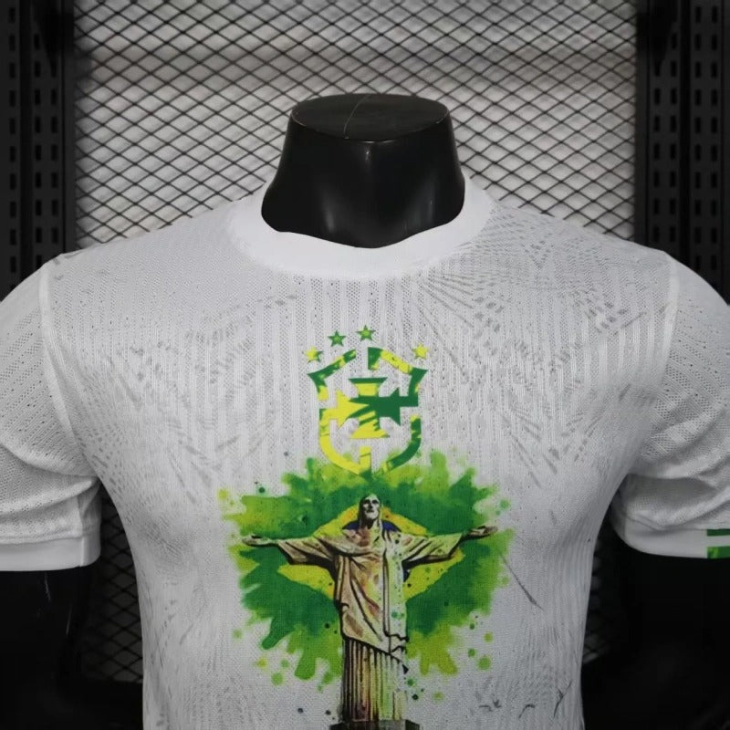 Player Version Brazil 2025 Special Authentic Jersey White Christ the Redeemer