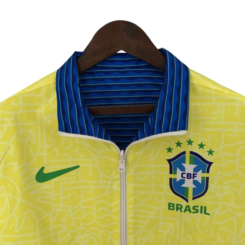 Brazil 23/24 Windbreaker Jacket - Reversible (Yellow and Blue) - ZHÓRN