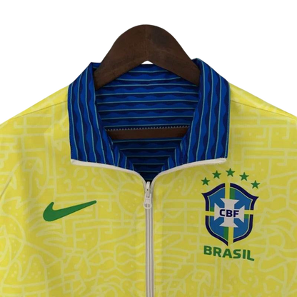 Brazil 23/24 Windbreaker Jacket - Reversible (Yellow and Blue) - ZHÓRN
