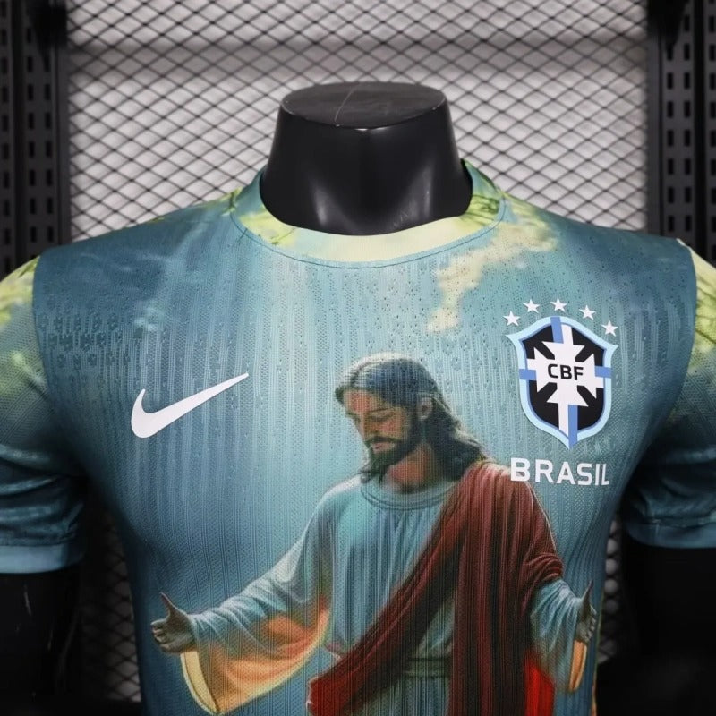 Player Version Brazil 2025 Special Authentic Jersey Jesus Blue