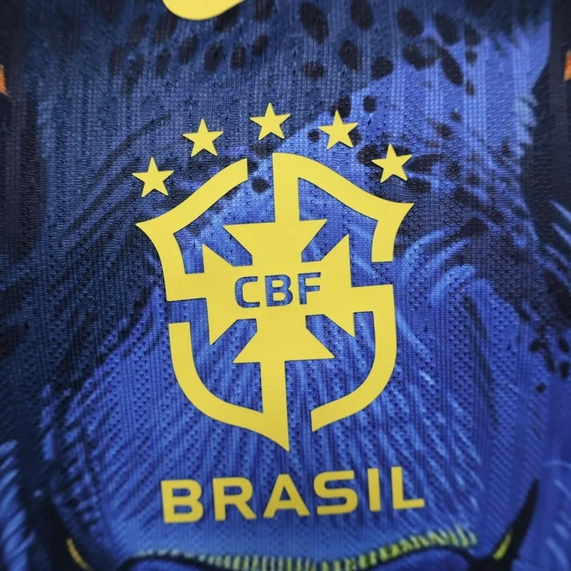 Player Version Brazil 2024 Special Authentic Jersey Panther Blue