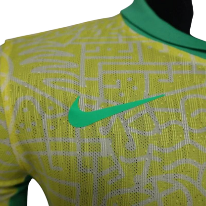 Player Version Brazil 2024 Copa Home Authentic Long Sleeve Jersey - ZHÓRN