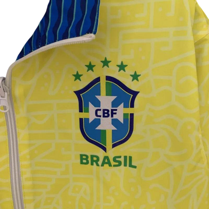 Brazil 23/24 Windbreaker Jacket - Reversible (Yellow and Blue) - ZHÓRN