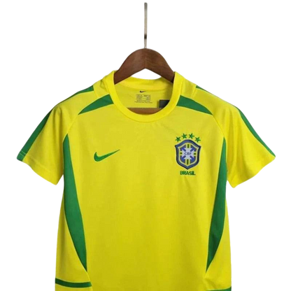 Kids Brazil 2002/2004 Home Retro Jersey and Short Kit - ZHÓRN