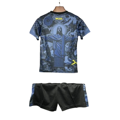 Kids Brazil 2024 Special Jersey and Short Kit Christ Redeemer - ZHÓRN