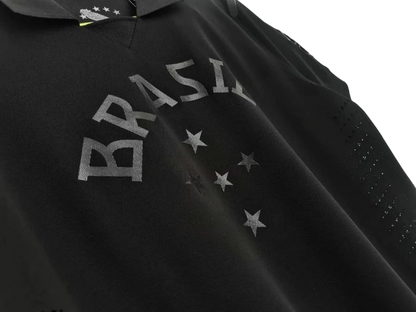 Brazil 2013/2014 All Black Third Retro Jersey