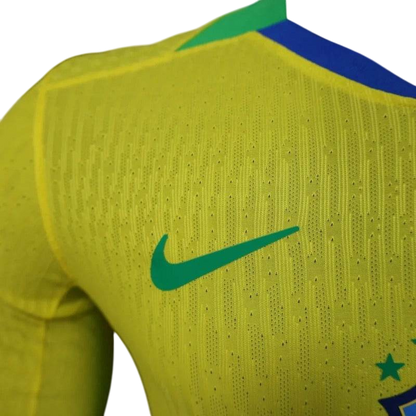 Player Version Brazil 2025 Home Long Sleeve Authentic Jersey - ZHÓRN